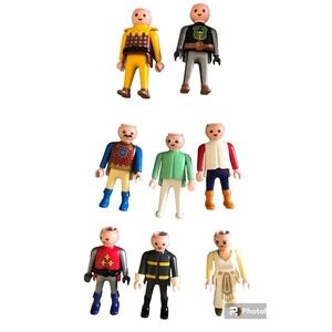 Vintage Lot of 8 Geobra Playmobil Figures 1974 1992 1993
